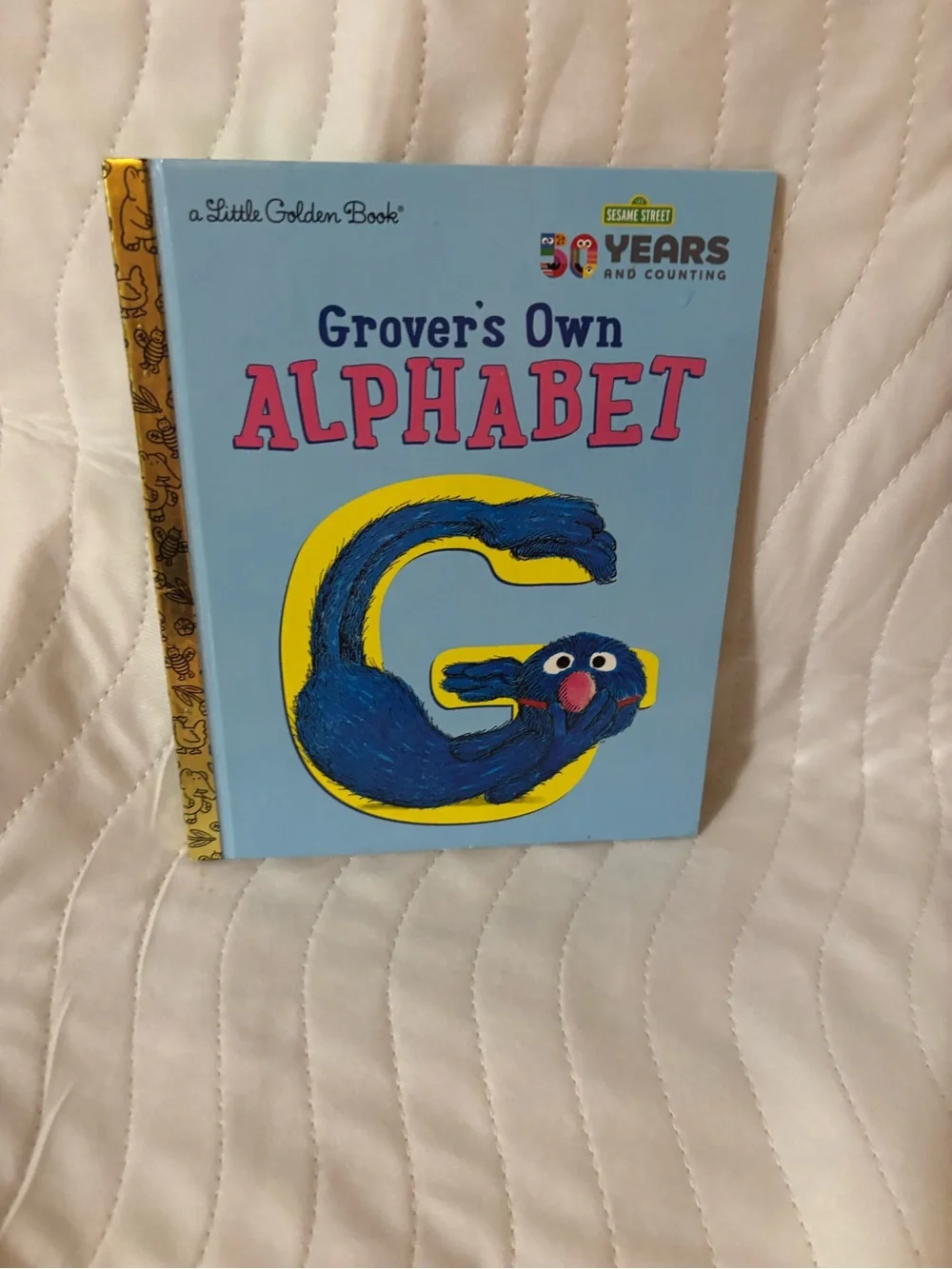 Sesame Street Grover's Own Alphabet - Blue with Yellow and Pink Accents